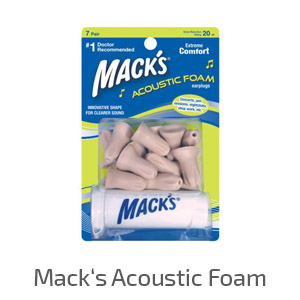 Macks Acoustic Foam akustické špunty do uší proti